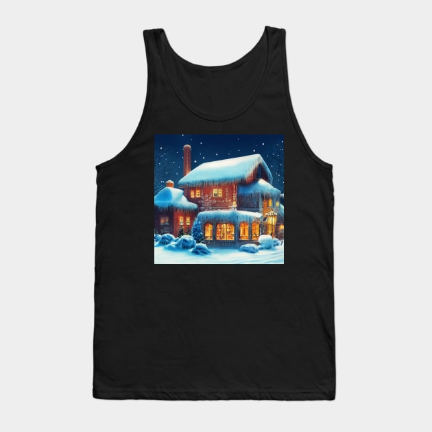 Christmas Chalet Tank Top by RoseAesthetic